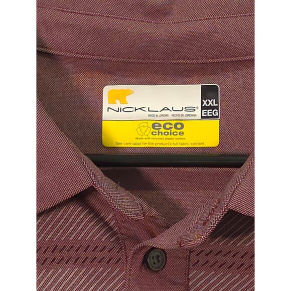 Nicklaus Eco Choice XXL Maroon Polo Shirt For Men - Picture 3 of 7